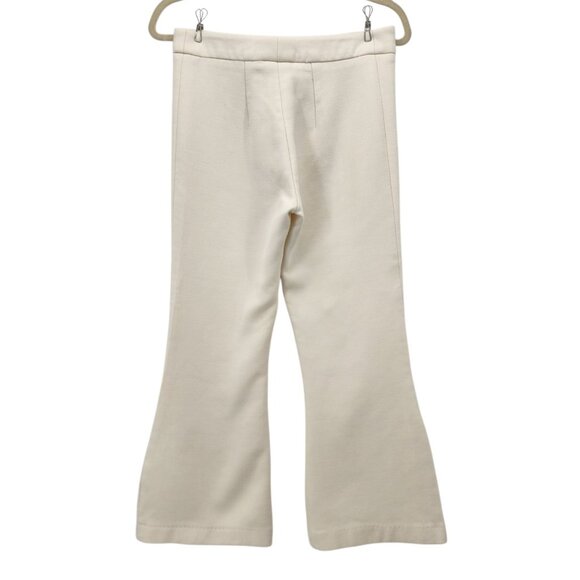 Smythe Womens 0 Pants Flared Ankle High Rise Ivory Dress Pants Trousers Preppy - Picture 3 of 9